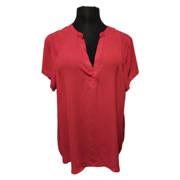 𝅺Torrid Chiffon V Neck Tunic - Picture 1 of 7